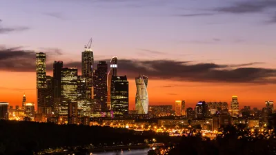 Москва-Сити скачать HD обои на рабочий стол