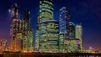 Скачать обои ночь, москва, город, москва-сити, night разрешение 2560x1440  #76617