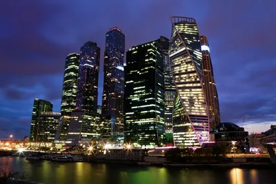 Модульная картина Небоскребы Москва-Сити - купить (доставка по России)