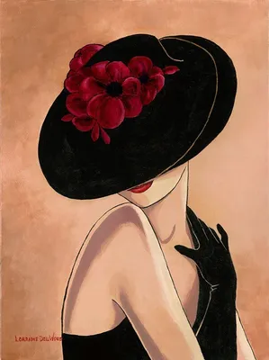 Картинка Девушка в шляпе » Черно-белые » Картинки 24 - скачать картинки  бесплатно