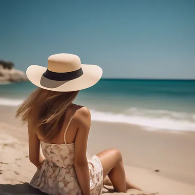 Девушка в черных платье и шляпе на скалистом пляже смотрит море Стоковое  Изображение - изображение насчитывающей счастливо, тонкий: 155016953