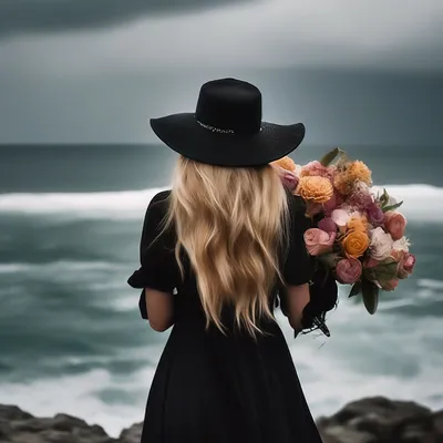 стильная девушка в шляпе наслаждается закатом на вид на озеро со спины  Стоковое Фото - изображение насчитывающей женщина, путешествие: 221668470