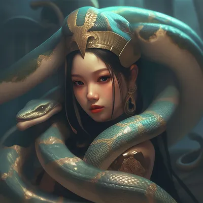 Девушка змея» — создано в Шедевруме