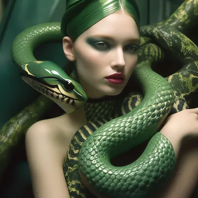 Девушка змея, гламур» — создано в Шедевруме