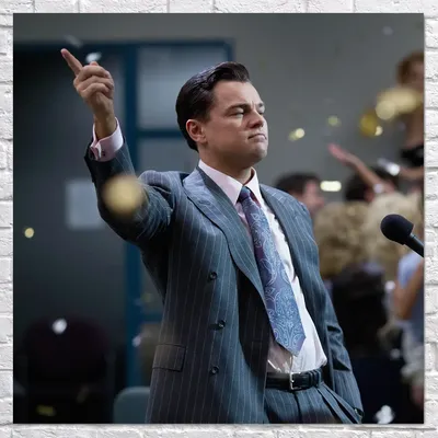 Плакат \"Волк с Уолл-стрит, Леонардо Ди Каприо, The Wolf of Wall Street  (2013)\", 60×60см (ID#883133693), цена: 290 ₴, купить на Prom.ua