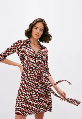 Платье Diane von Furstenberg коричневое, S - купить за 27500 ₽ | SFS