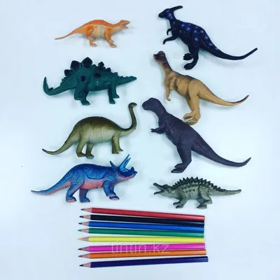 Набор из 8 резиновых динозавров: продажа, цена в Алматы. Игровые фигурки,  роботы трансформеры от \