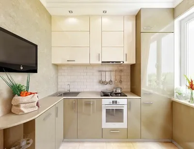с холодильником дизайн маленькой кухни в хрущевке, угловая кухня в хрущевке  с холодильником, дизайн маленькой кухни с холодильником