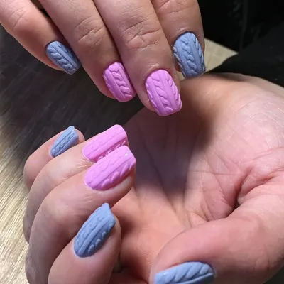 Дизайн ногтей Свитер. Вязаный маникюр на гель-лаке | Sweater Nails - YouTube