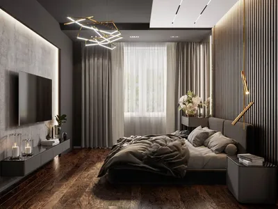 Современная спальня лофт и минимализм. | Sleeping room design, Luxurious  bedrooms, Apartment bedroom design