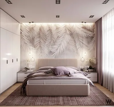 Стильный дизайн спальни - 77 фото