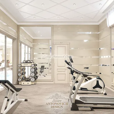 Дизайн тренажерного зала в современном стиле ⋆ Студия дизайна элитных  интерьеров Luxury Antonovich Design