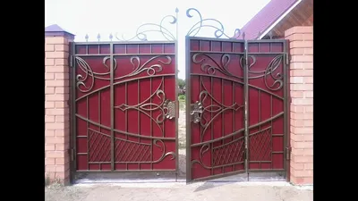 Металлические ворота - 75 фото изготовления и монтажа металлических ворот