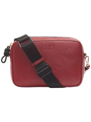 DKNY Kim Croc Embossed Chain Leather Bucket Bag - Walmart.com