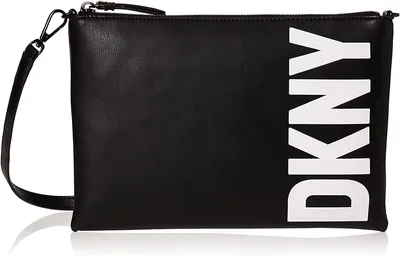 DKNY Irina Logo-plaque Faux-leather Cross-body Bag in Black | Lyst
