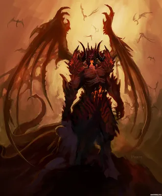 Опасный демон с крыльями из Diablo III — Картинки для аватарки