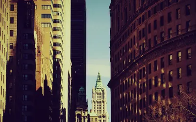 Нью-йорк высотки прекрасный день | Обои для телефона