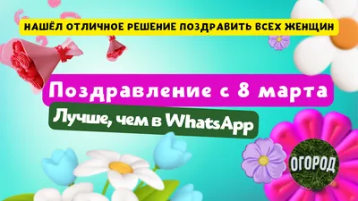 Милое поздравление в WhatsApp для нежных дам и не только | Пикабу