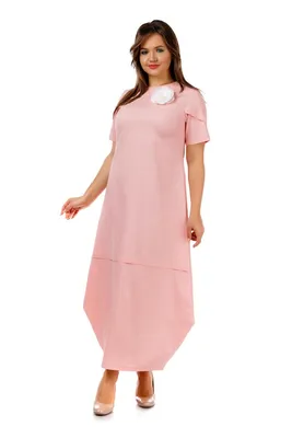 Длинное розовое платье на запах с воланами купить, цены на Женская одежда и  спортивные костюмы в интернет магазине женской одежды M-FASHION
