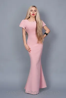 Купить Купить платье - Длинное розовое платье со шлейфом