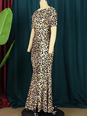 Леопардовые платья - фото моделей 2020, короткие, длинные в пол, вечерние |  Леопардовое платье, Пляжные платья, Платья