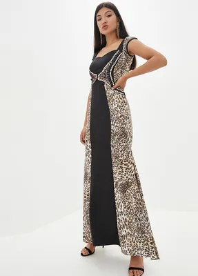 Купить Clacive модное свободное офисное женское платье с леопардовым  принтом и лацканами, длинным рукавом и высокой талией, 2024 | Joom