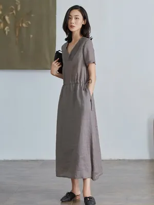 Новинка лета, оригинальная Женская одежда из хлопка и льна, длинное  литературное платье из рами, летние длинные платья высокого качества |  AliExpress