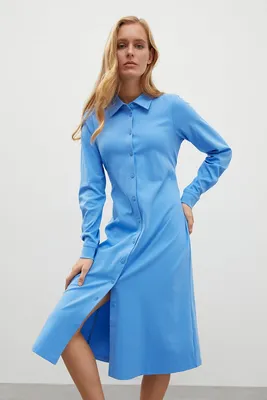 Длинное платье-рубашка - артикул B457068, цвет MILK - купить по цене 0 руб.  в интернет-магазине Baon