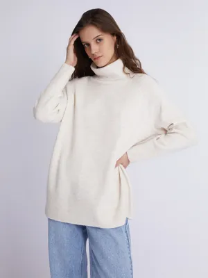 Купить Свитер длинный \"Фарго\" серый меланж - магазин женской одежды  1130|Designer Store