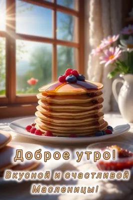 ДОБРОЕ УТРО МАСЛЕНИЦЫ! 🥞 - Открытки с Масленицей 2023 красивые - Масленица  и Масленичная неделя: вкусные картинки с надписями