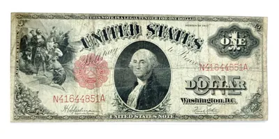 ᐉ Банкнота 1 доллар N 41644851 A США 1917 г.