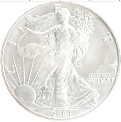 Купить монету доллар США 2004 цена 3650 руб. Серебро CK23-17