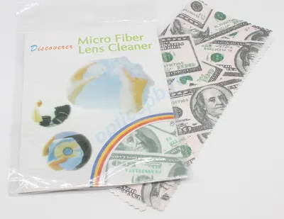 Салфетка микрофибра с рисунком (доллар) в инд. упаковке (шт) купить оптом у  официального поставщика китайской очковой оптики - компания \