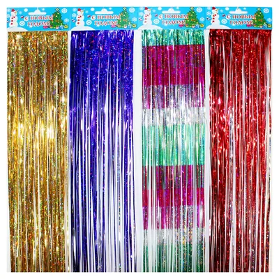 Дождик новогодний Каз Ком 178274 100 х 20 см разноцветный цвет в  ассортименте - купить в Москве, цены на Мегамаркет