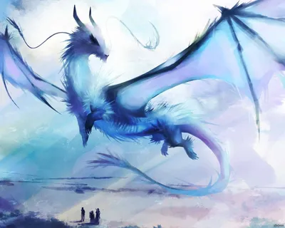 Голубой дракон арт - 60 фото