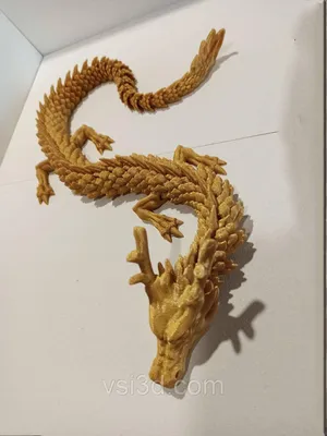 Купить 60 см. Подвижная игрушка дракон. 3D-печать безопасным органическим  пластиком. (Подарок, статуэтка, декор), цена 600 грн — Prom.ua  (ID#1694032325)