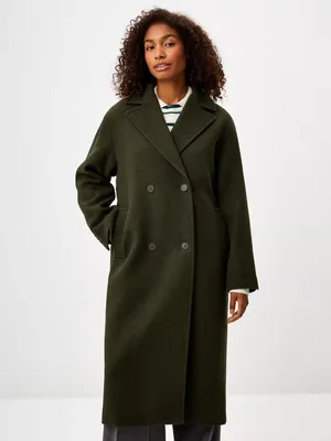 Пальто женское двубортное классическое оверсайз шерстяное SELA 173158286  купить в интернет-магазине Wildberries