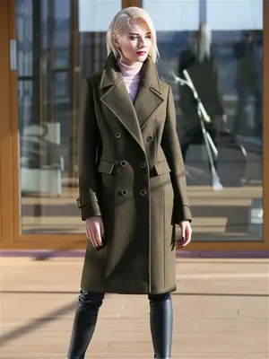 Женское двубортное пальто оверсайз | AliExpress