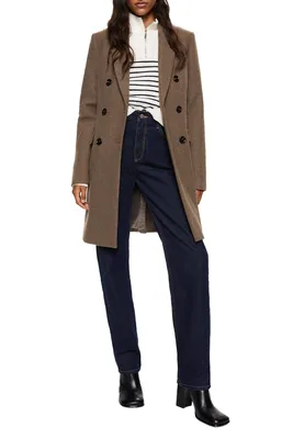 Женское двубортное пальто Mozuleva, свободное шерстяное пальто в стиле  ретро с длинным рукавом и отложным воротником, зи… | Женское пальто,  Шерстяное пальто, Пальто