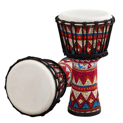 8-дюймовый портативный африканский барабан Джембе Ручной барабан с  красочными художественными узорами Перкуссия Мюзикл купить недорого —  выгодные цены, бесплатная доставка, реальные отзывы с фото — Joom