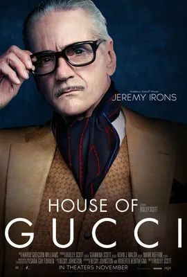 Скачать обои постер House Of Gucci с Джереми Айронсом | Обои.com