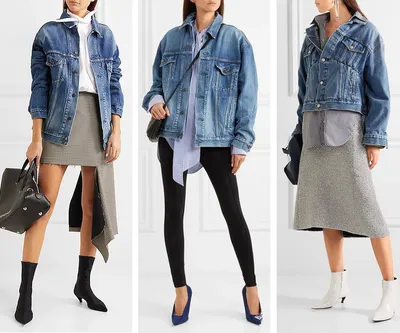 Denim jacket outfits (джинсовая куртка оверсайз (oversize) - с чем носить,  фото-образы) | Идеи наряда, Джинсовая куртка, Куртка