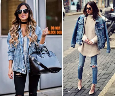 Denim jacket - what to wear, outfits (Джинсовая куртка оверсайз (oversize)  - с чем носить) | Модные стили, Джинсовая куртка, Наряды