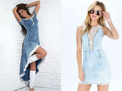 Джинсовое платье с кружевом: актуальная, практичная вещь | Fashion, Denim  dress, Womens fashion