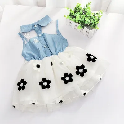 Cute Summer Denim Dress for Baby Girls