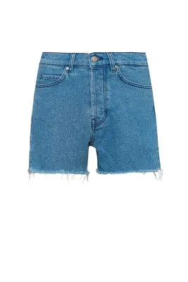HUGO ❤ женские джинсовые шорты с высокой талией со скидкой 48%, синий цвет,  размер , цена 299.99 BYN