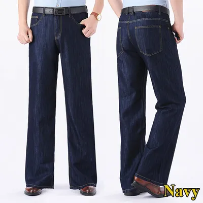 Men Bell Bottom Jeans Slight Flared Denim Pants Retro 60s 70s Wide Leg  Trousers | eBay