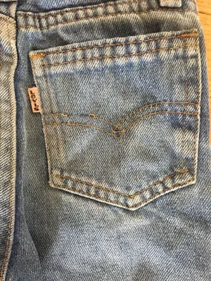 Vtg 70s 80s Kids Levis Blue Jeans Boys 5 20-1/2 Orange Tag Snap Denim Pants  USA | eBay