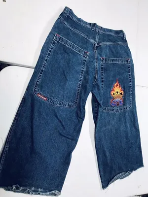 JNCO Rare Flaming Ace Vintage 90s Y2K Original Denim Jeans Wide Leg Sz 40  85s | eBay