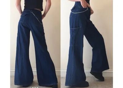 Ladies Girls Mens Vintage Wide Leg 90s Baggy Skater Jeans Denim Trousers  MEGA | eBay